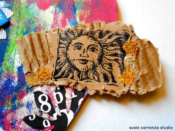 art badge for The Studio (FB); sun stamp