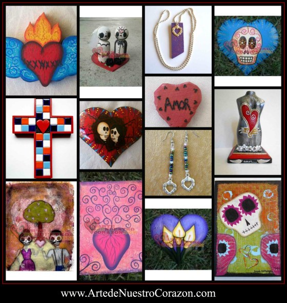 Arte de Nuestro Corazon heart art collage