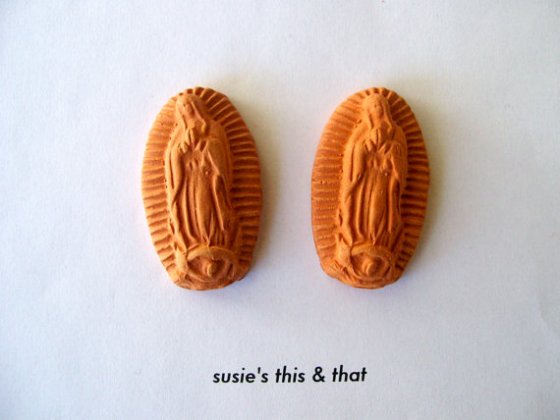 gorgeous Virgen de Guadalupe clay tiles (from Mexico)...