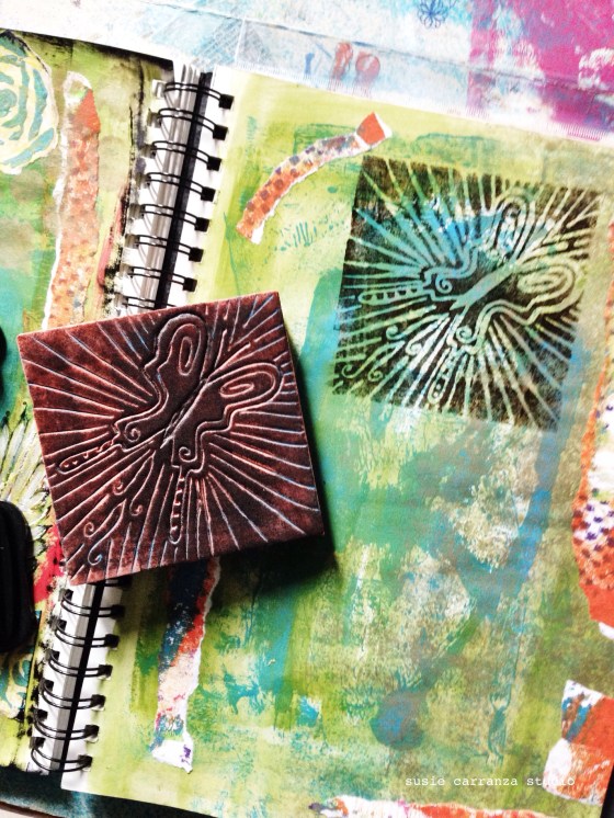 rediscovered this butterfly stamp I carved a while back...