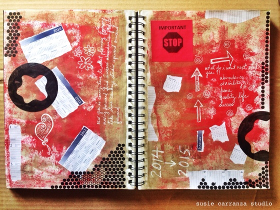 last art journaling pages for 2014...