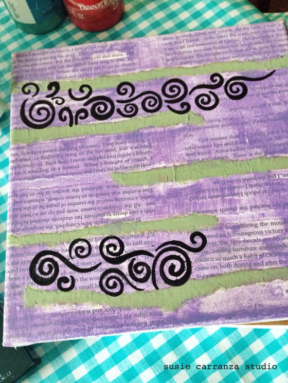 swirly stencil - susie carranza studio