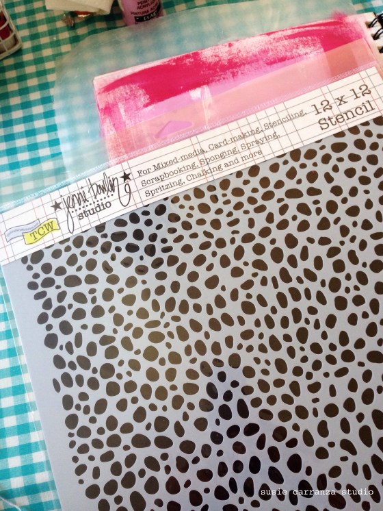 love this stencil! "Spotted" from jenn...