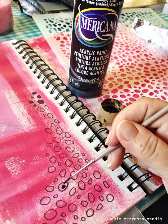 Art journaling: adding black - susie carranza studio