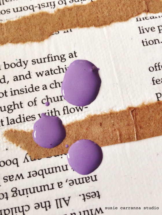 purple paint splatters - susie carranza studio