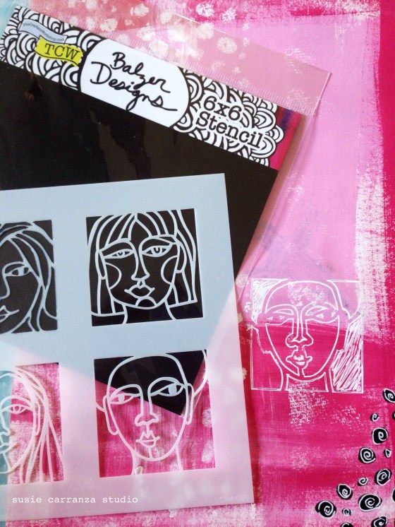 love Julie Balzer's face stencils...