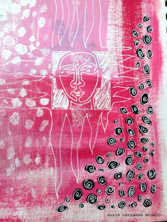 Art journaling: using stencils - susie carranza studio