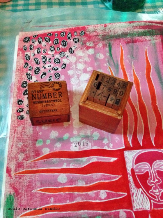 Art journaling: stencils and stamps - susie carranza studio