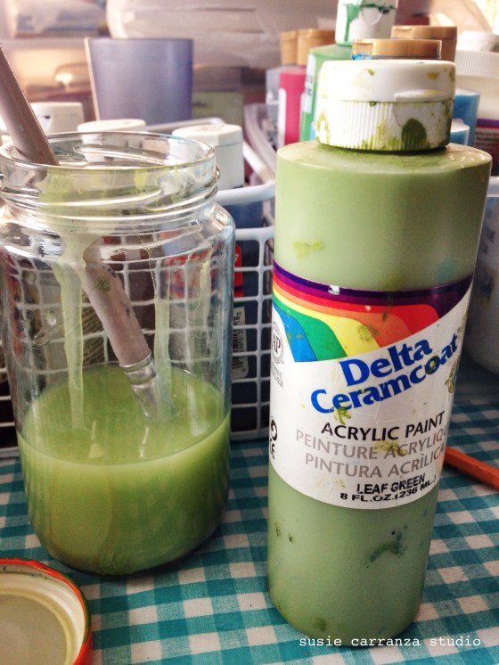 green paint water - susie carranza studio