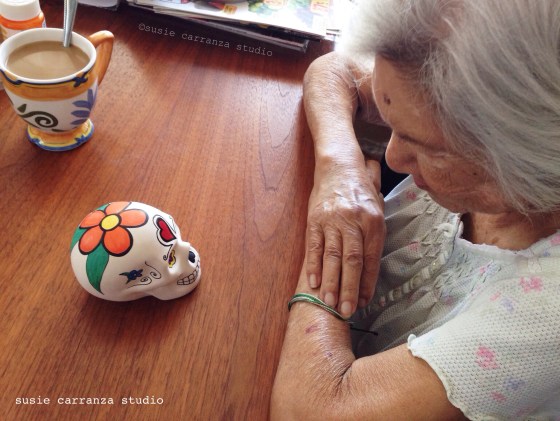 my mother-in-law checking out my work...