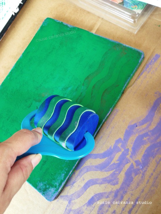 started with this fun wavy roller...