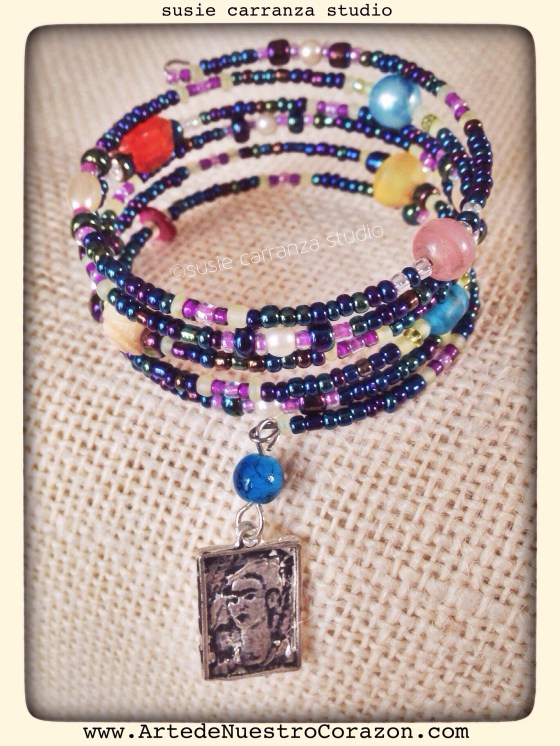 Frida beaded memory wire bracelet...