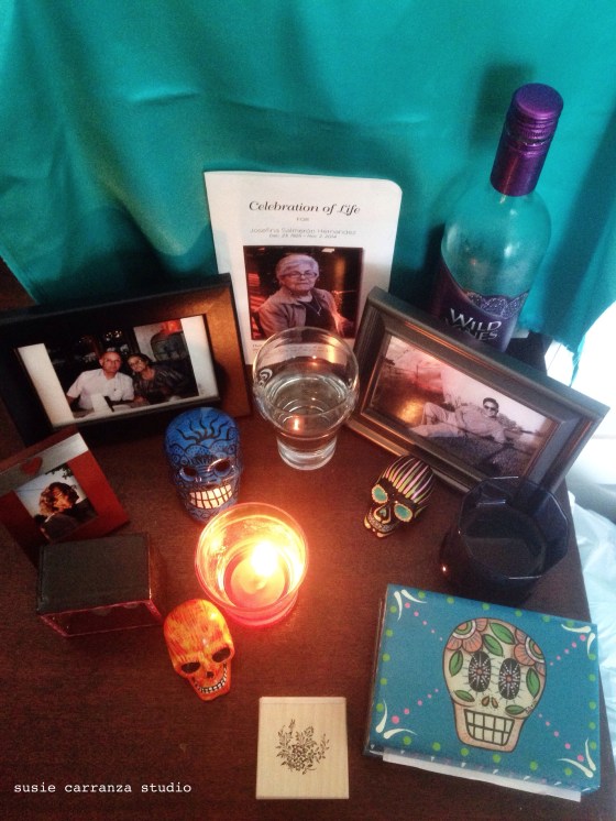 Our Dia de Los Muertos altar, 2015 - susie carranza studio