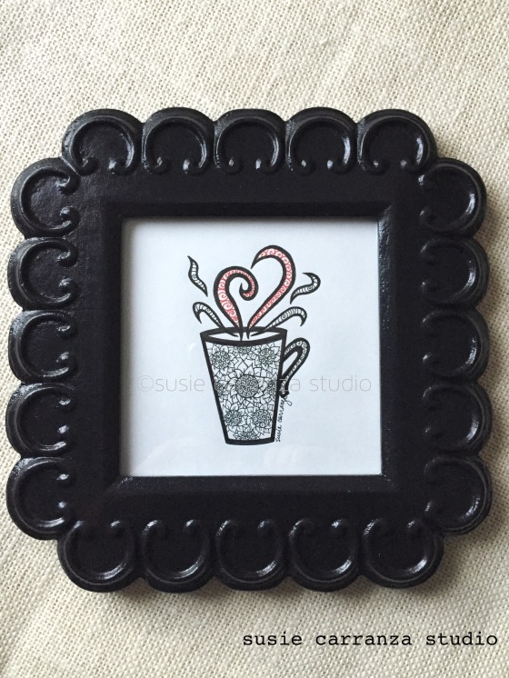 "My Favorite Cup" - original drawing by Susie Carranza