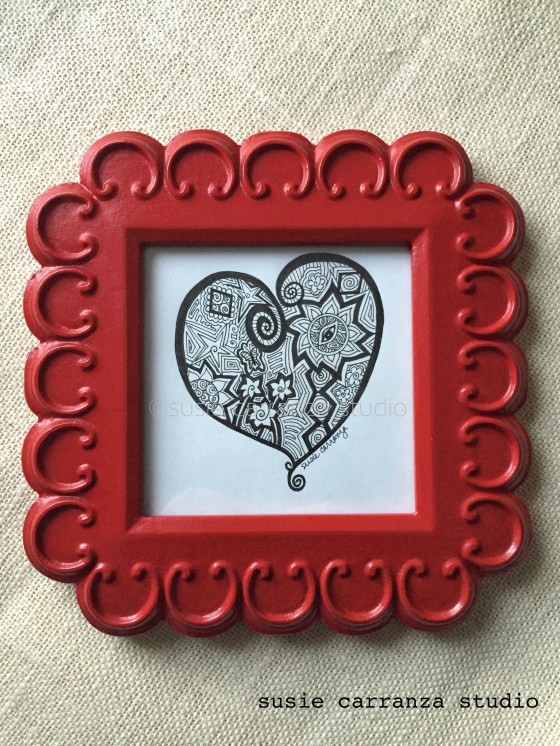 "My Bold Heart" - original drawing by Susie Carranza