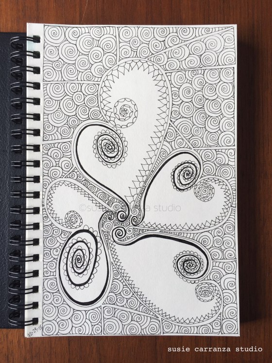 Drawing whimsical hearts - susie carranza studio