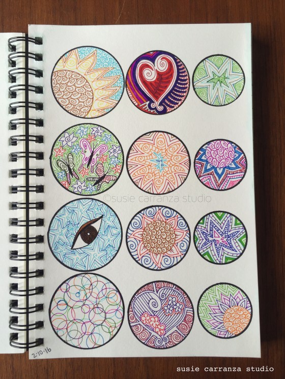 Drawing in circles, just because - susie carranza studio