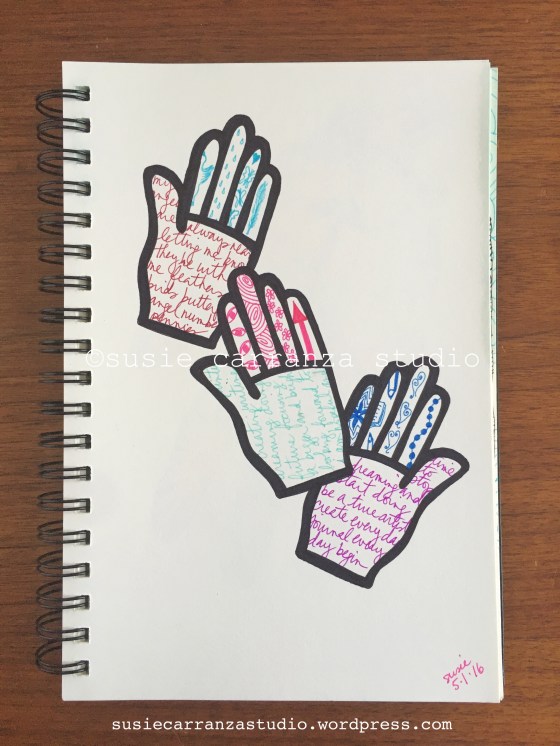 Love my Balzer Bits hand stencil! - susie carranza studio