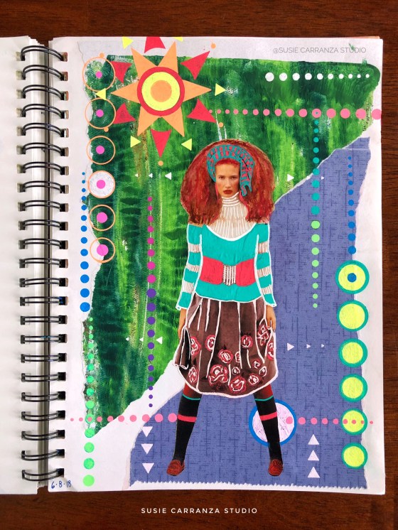 “wild child” art journal page - susie carranza studio 
